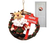 Huehkir Couronnes De Noël Porte D'Entrée | Noël avec Décorations Végétales pour La Maison | Couronne d'hiver Style Campagnard,pour Porche Cheminée Couloir Cuisine Salon Balcon Intérieur