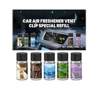 Huehkir Désodorisants Automobiles,5 Pièces Parfum Longue Durée Décor Aromathérapie,Désodorisant Air Voiture Clip Vent Diffuseur | Pour Chambre Placard Maison Intérieur Auto Mur Femmes Filles Famille