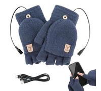 Huehkir Gants Chauffants, Mittens Chaudes Hiver, Chauffage USB 5V pour Pêcheurs Motocyclistes Livreurs Randonnée Activités Extérieures Nettoyage Neige