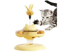 Huehkir Jouet À Friandises pour Chat,Jouet Distributeur De Croquettes avec Base Antidérapante Et Circuit À Bille - Interactif Mangeoire pour Chat - Destiné aux Chatons pour