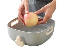 Huehkir Panier de Lavage pour Légumes | avec des Poignées Latérales, des Trous de Drainage et une Fonction Passoire - Bol Lavage Fruits avec Passoire - pour Préparation Salades Repas Cuisine Nettoyage