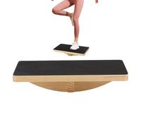 Huehkir Planche Oscillante,Équipement d'Exercice en Bois Antidérapant | Planche de Stabilité pour Pieds Renforceur de Cheville,Pour Femmes Yoga Pilates Rééducation Entraînement Fitness Maison Bureau