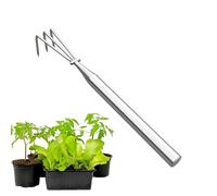 Huehkir Râteau Robusté Grand Usage,Manche Long Outils Jardin Anti-Rouille - Râteau en Métal Cultivateur Manuel Robuste - pour Creusage, Nivellement et Détachement du Sol, de la Pelouse et des