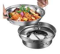 Huehkir Réchaud De Camping - Cuisinière En Acier Inoxydable À Flamme Réglable,Brûleur de Plan de Cuisine Extérieur - Pour Le Plein Air, La Pêche, La Survie, Le Patio, Le Voyage, Le Camping Et La