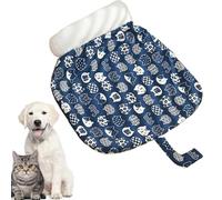 Huehkir Sac De Couchage d'hiver pour Chat, Sac de Couchage de Chat, Sac De Couchage en Peluche Douce pour Chien, Cat Winter Sleeping Bag, Sac de Couchage Cave Lits Auto-Chauffants Chat, Chat