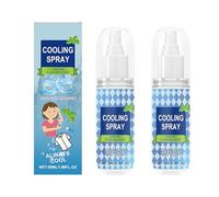 Huehkir Spray de Refroidissement pour Temps Chaud, 50ml Brume de Refroidissement pour le Visage et le Corps, Spray à la Menthe Naturelle, Hydratation et Protection UV, Pour Sports de Plein Air et