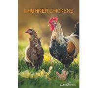 Hühner 2025 - Bildkalender 23,7x34 cm - Kalender mit Platz für Notizen - mit vielen Zusatzinformationen - Wandkalender - Alpha Edition