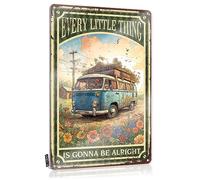 Hueivbiod Hippie Every Little Thing is Gonna Be Alright Tin Sign Emo Room Decorretro Room Decorfunny Kitchen Decorgifts for Best Friend (couleur : couleur, taille : 20 x 30 cm)