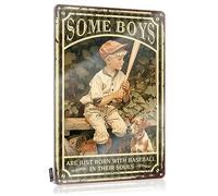 Hueivbiod Some Boys are Just Born with Baseball in Their Souls Tin Sign Mental Health Wall Artretro Decoroffice Decor for Wallgarden Gifts for Women Unique (couleur : couleur, taille : 30 x 40 cm)