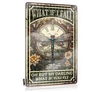 Hueivbiod What If I Fall Oh But My Darling What If You Fly Tin Sign Cubicle Decorbohemian Bathroom Decorcoffee Bar Signs Decoroffice Desk Supplies for Women (couleur : couleur, taille : 20 x 30 cm)