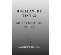 HUELLAS DE TINTAS MI REFUGIO DE PAPEL: Diario de lectura para 60 reseñas con Índice, Mapa de Pensamientos y Retos Literarios - Diseño Moderno en Blanco y Negro