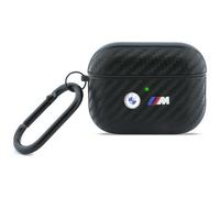 CG Mobile BMW Carbon Metal Logo Coque de protection pour AirPods Pro 3 (Noir)