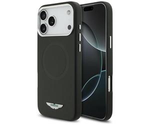 Hülle Case iPhone 17 Pro Max Aston Martin MagSafe Hardcase Noir Logo Métal