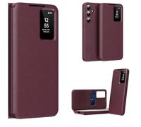 Hülle Coque pour Galaxy S24 FE Smart View Flip Case + Wallet Cover Card Slot,Folio Portefeuille Étui pour Samsung Galaxy S24 FE(4)