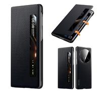 Hülle Coque pour Magic V5 Magnetic Flip Boîtier View Window + Wireless Charge,Carbon Fibre Folio Slim étui pour Honor Magic V5(4)