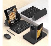 Hülle Coque pour Mate X7 Clavier + Souris + Adjustable Hinge Flip Folio + Stylo,Universel Book Cover Keyboard étui pour Huawei Mate X7(1)