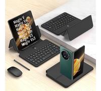 Hülle Coque pour Mate X7 Clavier + Souris + Adjustable Hinge Flip Folio + Stylo,Universel Book Cover Keyboard étui pour Huawei Mate X7(2)