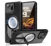 Hülle Coque pour ROG Phone 9 Pro Transparent Boîtier + Heat Dissipation + Bracket + Wireless Charge,Clear Case Bumper étui pour ASUS ROG Phone 9 Pro(1)
