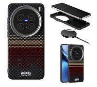 Hülle Coque pour X200 Pro Boîtier + Pattern Texture + Built-in Wireless Charge,Cuir Bumper Case Slim étui pour Vivo X200 Pro(10)