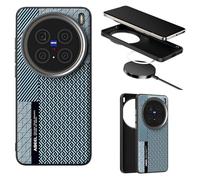 Hülle Coque pour X200 Pro Boîtier + Pattern Texture + Built-in Wireless Charge,Cuir Bumper Case Slim étui pour Vivo X200 Pro(4)