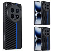 Hülle Coque pour X200 Ultra Boîtier Carbon Fiber,Texturé Cuir Slim Case Bumper étui pour Vivo X200 Ultra(3)