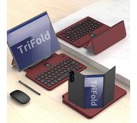 Hülle Coque pour Z Trifold Clavier + Souris + Adjustable Hinge Flip Folio + Stylo,Universel Book Cover Keyboard étui pour Samsung Galaxy Z Trifold(3)