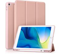 Hülle für iPad 10,2 Zoll / iPad 9/8 Generation & iPad 7 Generation mit Stifthalter, Schutzhülle mit weicher TPU-Rückseite, automatische Sleep/Wake-Abdeckung Rosa
