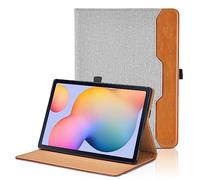 Hülle für Samsung P620 Galaxy Tab S6 Lite 10.4" 2024/2022/2020 SM-P620/ P625/ P610/ P613/ P615/ P619 PU Schutzhülle mit Tasche Auto Schlaf/Aufwach Funktion Smart Cover mit StandFunktion - Grau