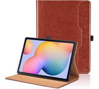 Hülle Für Samsung P620 Galaxy Tab S6 Lite 10.4" 2024/2022/2020 Sm-P620/ P625/ P610/ P613/ P615/ P619 Pu Schutzhülle Mit Tasche Auto Schlaf/Aufwach Funktion Smart Cover Mit Standfunktion - Braun