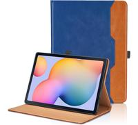 Hülle Für Samsung P620 Galaxy Tab S6 Lite 10.4" 2024/2022/2020 Sm-P620/ P625/ P610/ P613/ P615/ P619 Pu Schutzhülle Mit Tasche Auto Schlaf/Aufwach Funktion Smart Cover Mit Standfunktion - Blau