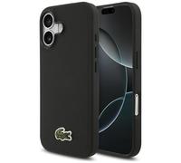 Hülle iPhone 17 Lacoste Iconic Petit Pique Noir Logo MagSafe Hardcase