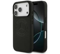 CG Mobile Housse iPhone 17 Pro - Cuir véritable Mercedes vintage Logo MagSafe Noir
