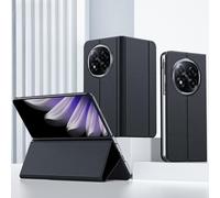 Hülle Magnetic Flip Coque pour Find N5 Plain Cuir + Bracket,Folio Cover étui pour Oppo Find N5(1)