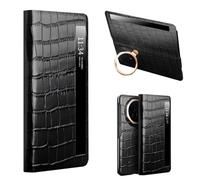 Hülle Magnetic Flip Coque pour Magic V3 Case Luxury Cuir + Folding Lens Bracket + View Window,Folio Cover étui pour Honor Magic V3(5)