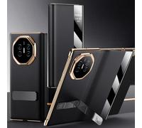 Hülle Magnetic Flip Coque pour Mate XT Case Plain Cuir + Bracket + View Window,Folio Cover étui pour Huawei Mate XT Ultimate(1)