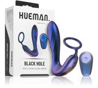 HUEMAN Black Hole 2 in 1 Plug anal avec télécommande 14.3 cm