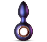 Hueman – Vibromasseur anal Deep Space à batterie avec anneau de préhension (Violet)