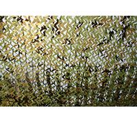 Huenco 6.5 "x10 / 2X3M Wooden Camouflage Net Chasse Armée Aveugle Couvertures De Voiture Auvent Tente Camping Camping Woodland Armée Formation Sun Shelter Multi-Couleurs (Bleu/Blanc/Bois/Vert)