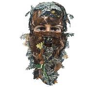 Huenco Camouflage Masque De Visage 3D Feuille Stéréo Turquie Chasse Masque Chapeau Camo Visage Masque Balaclava Woodland Masque Complet Visage CS