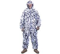 Huenco Extérieur Camo 3D Neige Sauvage Fermeture Éclair Ghillie Costume Pour Paintball Airsoft Chasse Faune Photographie