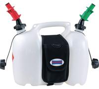 Hünersdorff Bidons doubles Profi nature avec sacoche de selle / 1 tube de sortie / système de remplissage carburant + huile, 6+3L - 804962