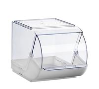 Hünersdorff Boîte à articles en polypropylène avec couvercle à charnière transparent, volume de remplissage de 3,7 l, transparent