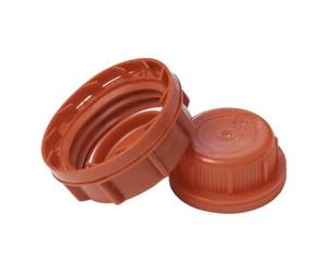 Hünersdorff Bouchon à visser avec bague d’inviolabilité pour bidons industriels PE-HD de 20 + 30 L, rouge Quantité:1