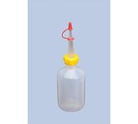 hünersdorff Bouteille compressible de 100 ml en polyéthylène basse densité - Convient pour un dosage particulièrement fin - Avec écrou de raccordement stable et bouchon anti-goutte - Pour cuisine, laboratoire ou loisirs