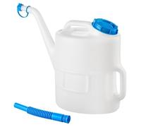 hünersdorff Bouteille d'eau potable avec bec verseur - Carafe - Qualité alimentaire, en HDPE, verrouillable en 2 poignées - Idéal pour caravanes, camping-cars et camping, 13 l, bleu et naturel