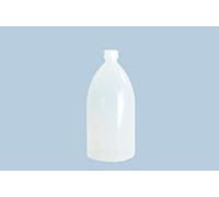 Hünersdorff Bouteilles en plastique à remplir avec bouchon à vis en polyéthylène basse densité (incassables et alimentaires), 1000 ml, transparentes.