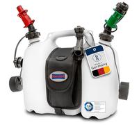hünersdorff GmbH 804962 Réservoir Double Profi PE-HD Naturel avec Pochette Cavalière et Système de Remplissage, 6+3 L