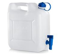Hünersdorff Jerrican à eau 817500 ECO PE‑HD avec robinet bleu/transparent 10 l (max. 12 l)