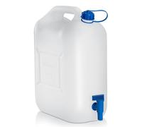Hünersdorff GmbH 817700 Jerrican à eau ECO PE-HD avec robinet, bleu/transparent - 20l (max.22l)