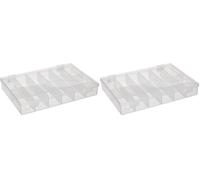 hünersdorff GmbH Boîte à assortiment PP CLASSIC, 12 compartiments 225x335x55 mm, transparent (Lot de 2)